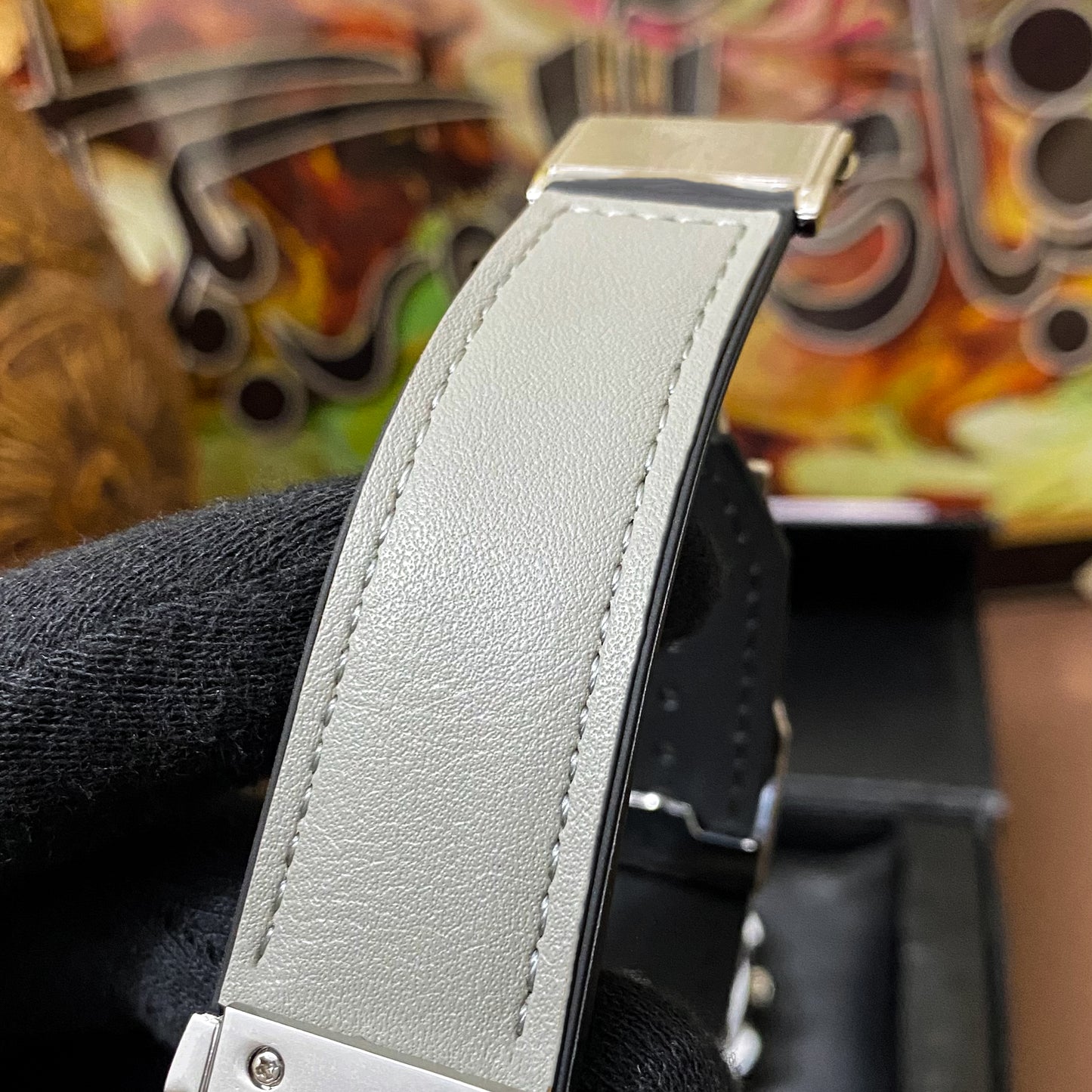 Premium Half Skeleton Watch - White