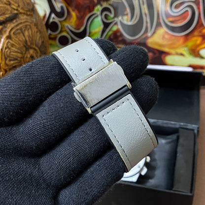 Premium Half Skeleton Watch - White