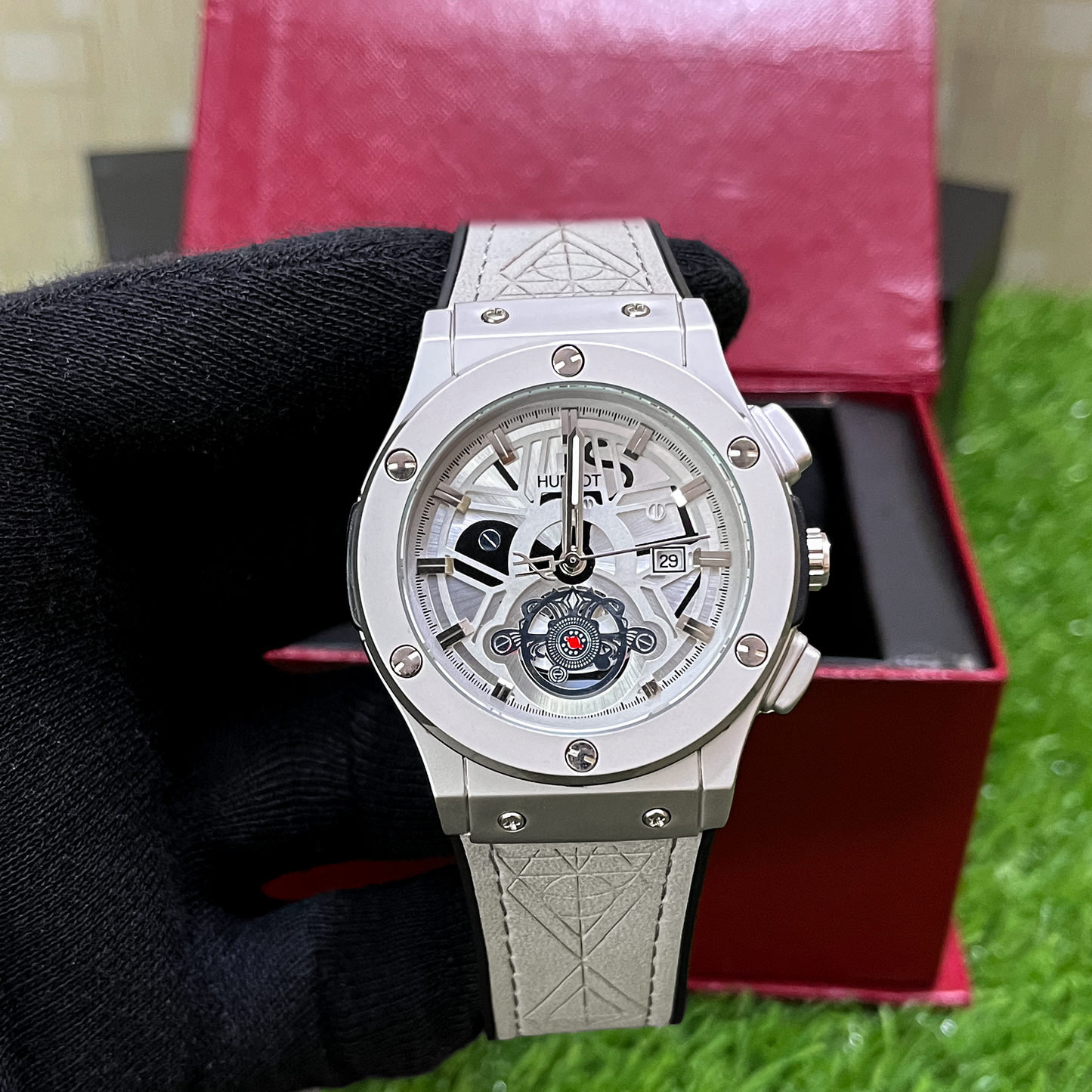 Phantom Skeleton Watch - Pearl White