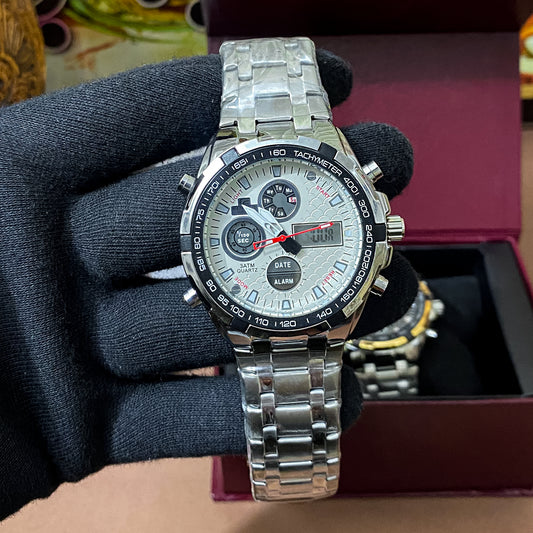 HeavyWeight Dual Time Watch - White Dial